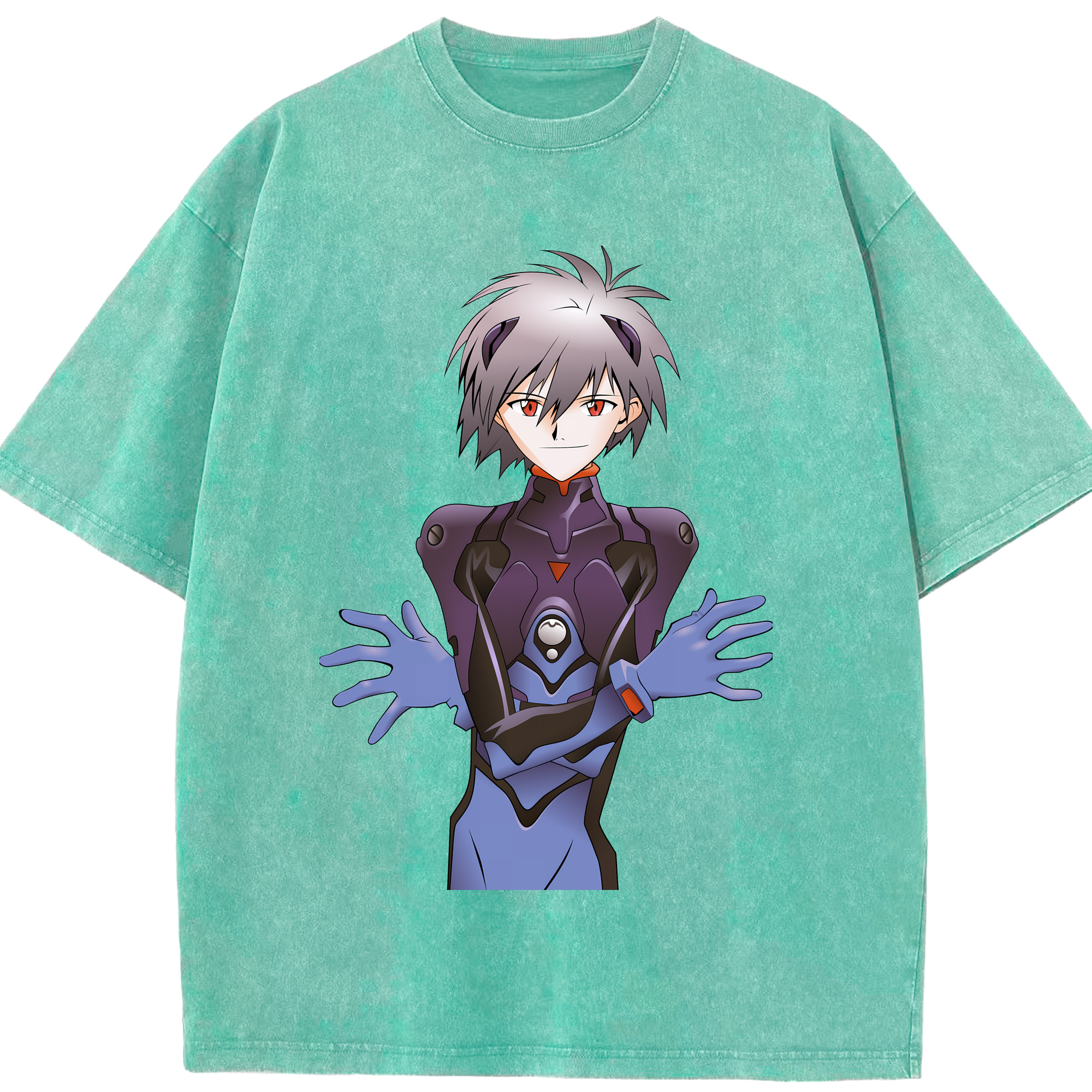 （画像用） EVA 新世紀エヴァンゲリオン 綿100% ヴィンテージ風 半袖Tシャツ（フロントプリント）